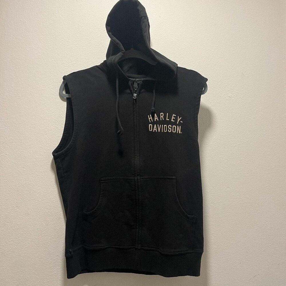 Harley Davidson Medium Sleeveless Hoodie Vest